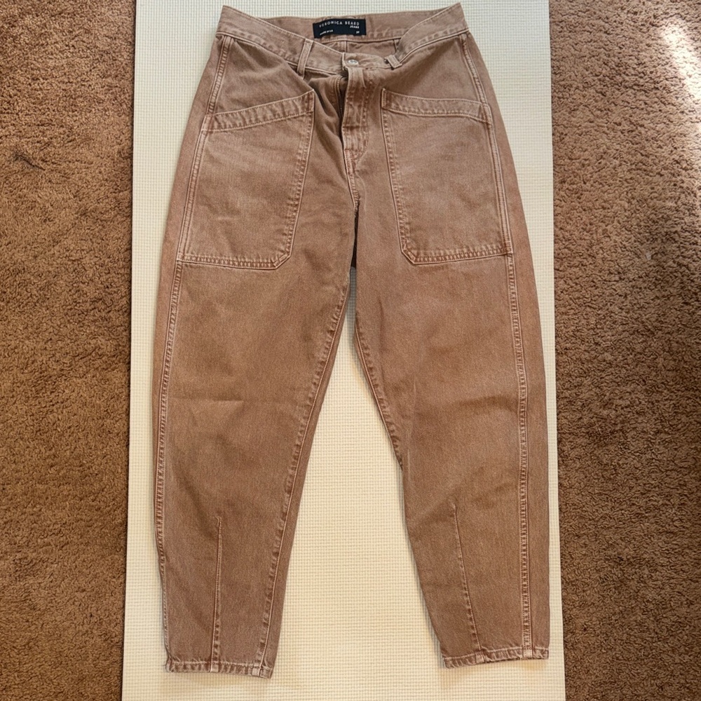 Veronica Beard Charlie Barrel Jeans high rise